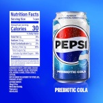 Pepsi Prebiotic Cola, 12 fl oz Cans (8 Pack), 30 Calories, 3g Prebiotic Fiber, 5g Sugar, Soda Pop - Image 3
