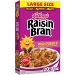 Kellogg’s Raisin Bran Breakfast Cereal, High Fiber, 28g Whole Grain, Large Size, 20.9 oz - Image 2