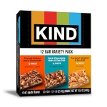 KIND Healthy Snacks Bars Variety Pack, Gluten Free, Low Sugar, High Fiber Snacks, Dark Chocolate Nuts & Sea Salt, Peanut Butter Dark Chocolate, Caramel Almond & Sea Salt, 6-7g Protein, 12 Count - Image 2