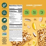 Simply Protein - Lemon Coconut Crispy Bars - Plant Based Protein Bars - Low Carb, Low Sugar, High Fiber - 13g Protein, 2g Sugar, 7g Fiber - Vegan, Gluten Free, Non GMO, Kosher - 12 Bars - Image 3