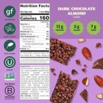 Simply Protein - Dark Chocolate Almond Crispy Bars - Plant Based Protein Bars - Low Carb, Low Sugar, High Fiber - 13g Protein, 2g Sugar, 7g Fiber - Vegan, Gluten Free, Non GMO, Kosher - 8 Bars - Image 3