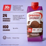 Premier Protein Shake, Chocolate, 30g Protein, No Added Sugar, 24 Vitamins & Minerals to Support Immune Health, 11 fl oz, 12 Pack - Image 4