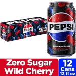 Pepsi Zero Sugar Cola Soda, Wild Cherry, 12 Fl Oz Cans (Pack of 12) - Image 4
