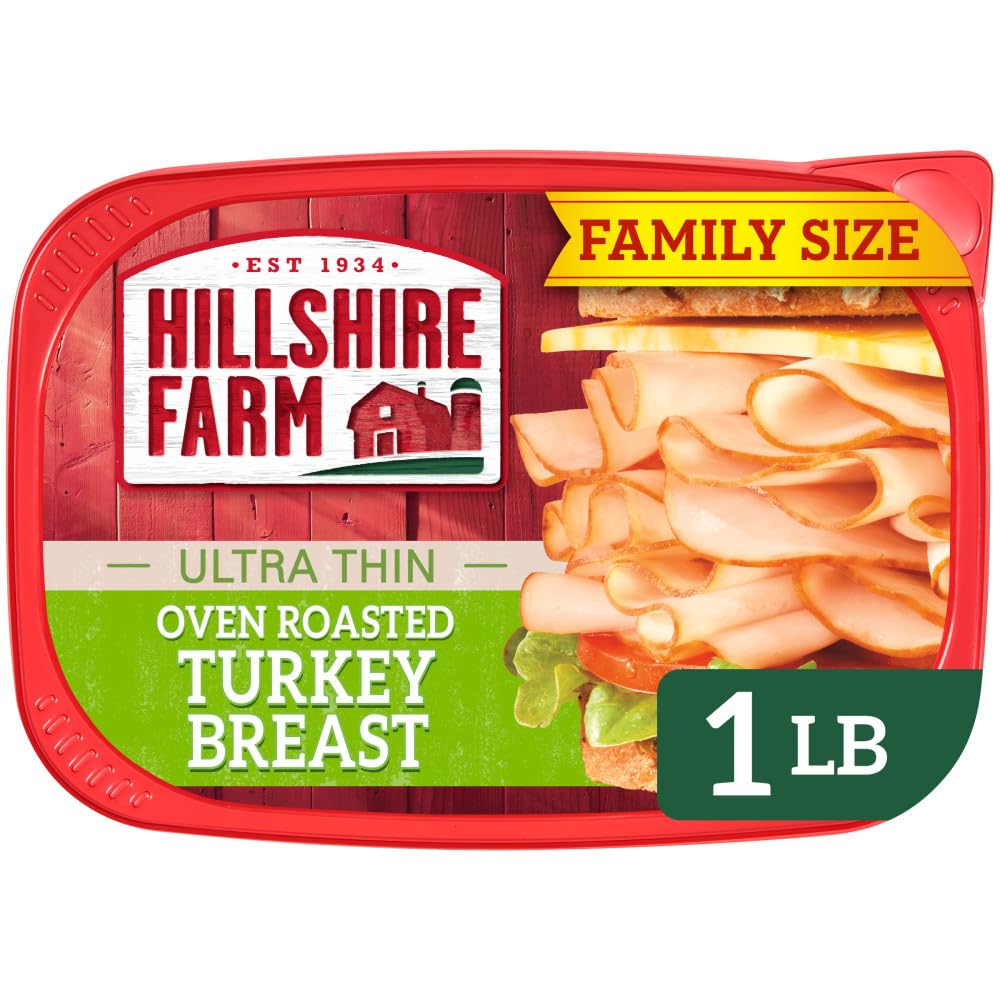Hillshire Farm Ultra Thin Deli Sliced Turkey Breast Lunchmeat Oven Roasted Turkey Breast, 16 oz