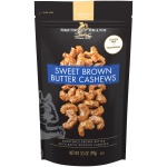 Squirrel Brand Sweet Brown Butter Cashews, 3.5 oz Resealable Bag, Gourmet Flavored Cashews Nuts, Gluten Free, Vegetarian