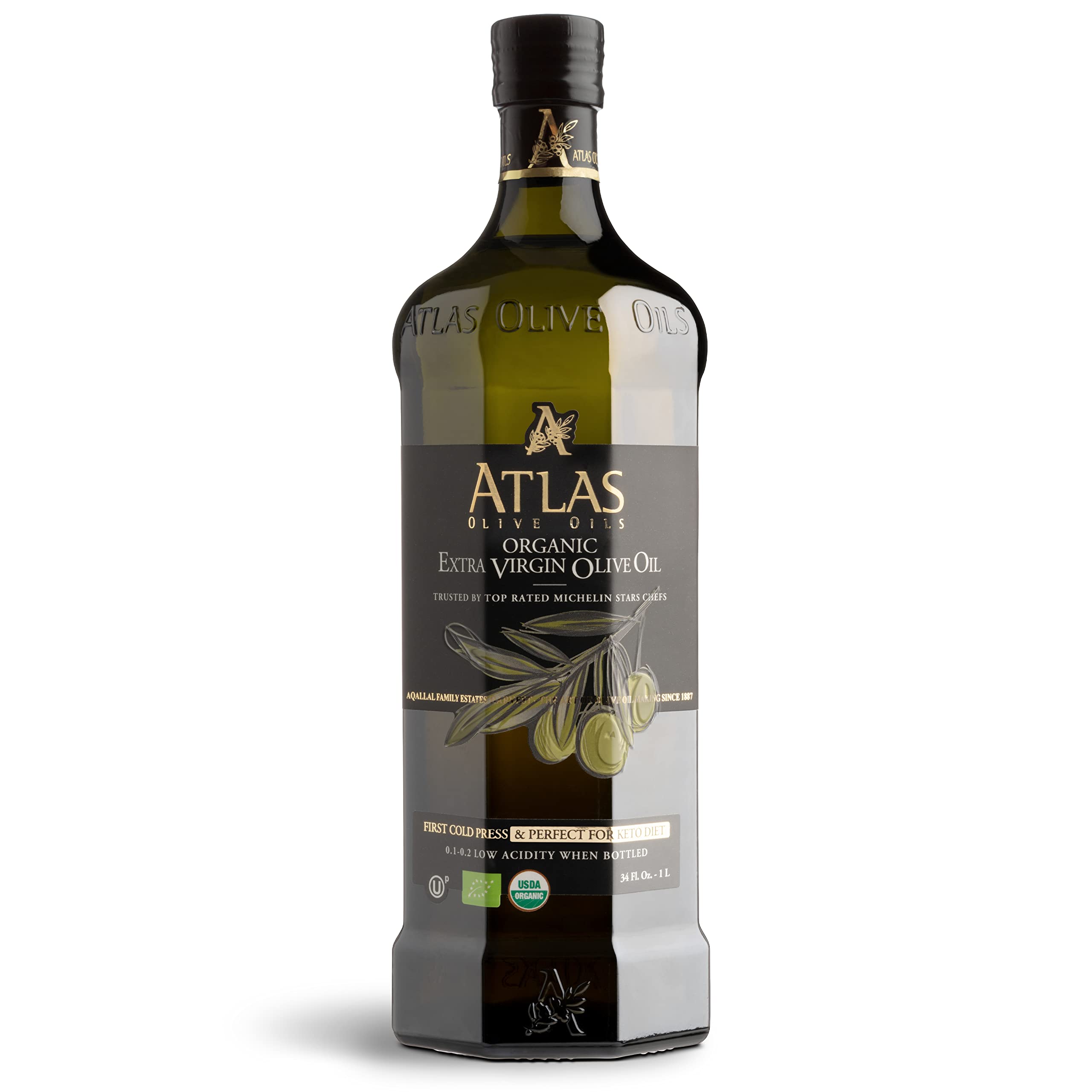 Atlas 1 LT Cold Press Extra Virgin Olive Oil with Polyphenol Rich from Morocco | Newly Harvested Unprocessed from One Single Family Farm | Moroccan Organic EVOO Trusted by Award-Winning Chefs Atlas 1 LT Cold Press Extra Virgin Olive Oil with Polyphenol Rich from Morocco | Newly Harvested Unprocessed from One Single Family Farm | Moroccan Organic EVOO Trusted by Award-Winning Chefs - Image 1