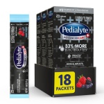 Pedialyte AdvancedCare Plus Electrolyte Powder, Has 33% More Electrolytes and PreActiv Prebiotics, Berry Frost, 18 Powder Packets
