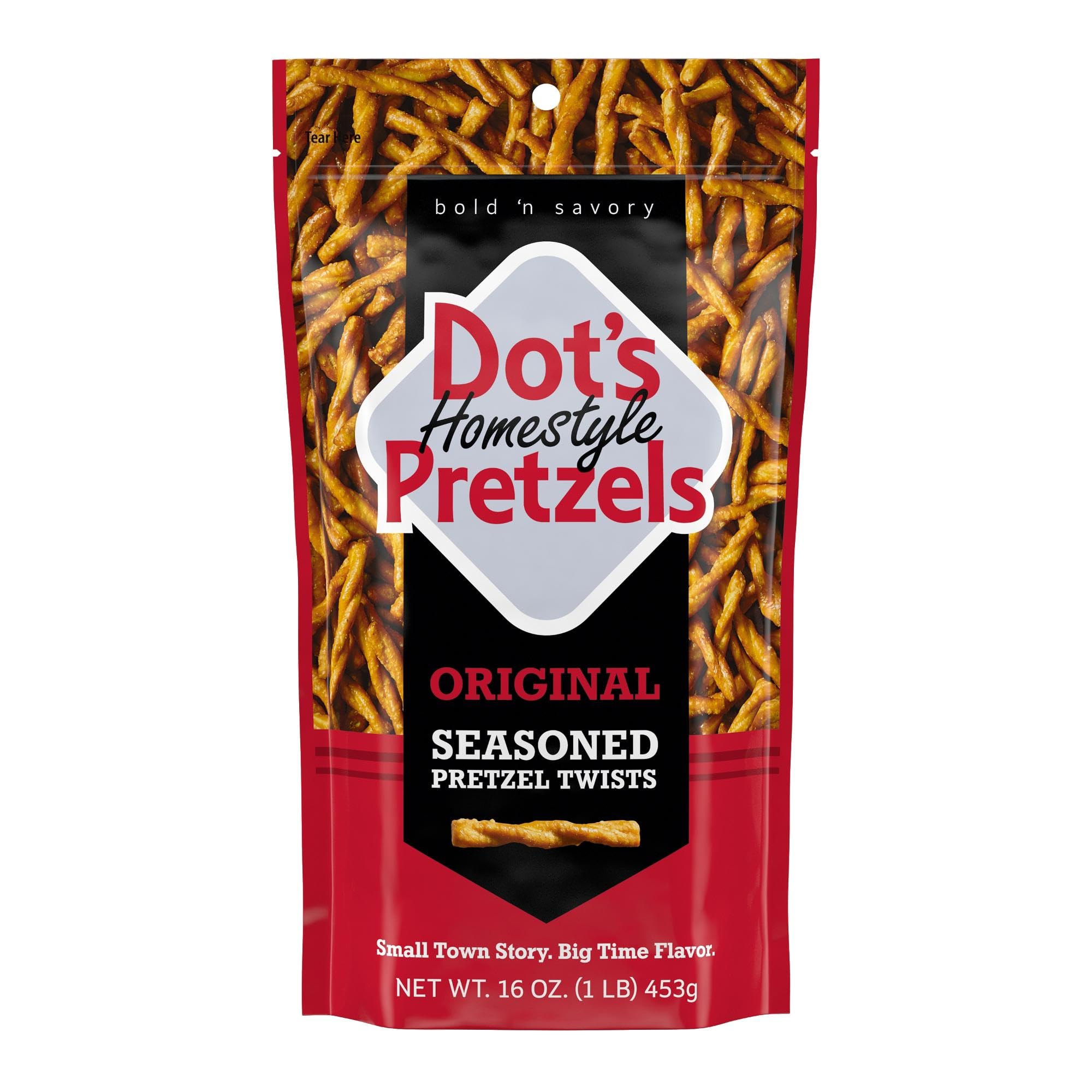 Dot's Pretzels Original Seasoned Pretzel Twist Snack, 16oz Grocery Sized Bag