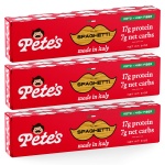 Low Carb, Protein Pasta | Spaghetti Noodles with 17g Protein, 7g Carbs | Healthy, KetoPasta Made in Italy | 3-Pack, 8oz - Pete’s Pasta