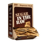 Sugar In The Raw Turbinado Cane Sugar Packets, 200 Ct Box, 1 Pack, Pure, All-Natural Turbinado Sugar, Non-GMO Project Verified, Kosher, Vegan and Gluten Free