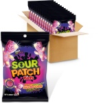 SOUR PATCH KIDS Glow Ups Strawberry-Watermelon Soft & Chewy Gummy Candy, Bulk Candy, 12-6.7 oz Bags