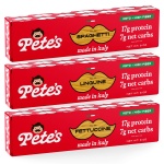 Low Carb, Protein Pasta Variety | Spaghetti, Fettuccine, Linguine with 17g Protein, 7g Carbs | Healthy, Keto Pasta Made in Italy | 3-Pack, 8oz - Pete’s Pasta
