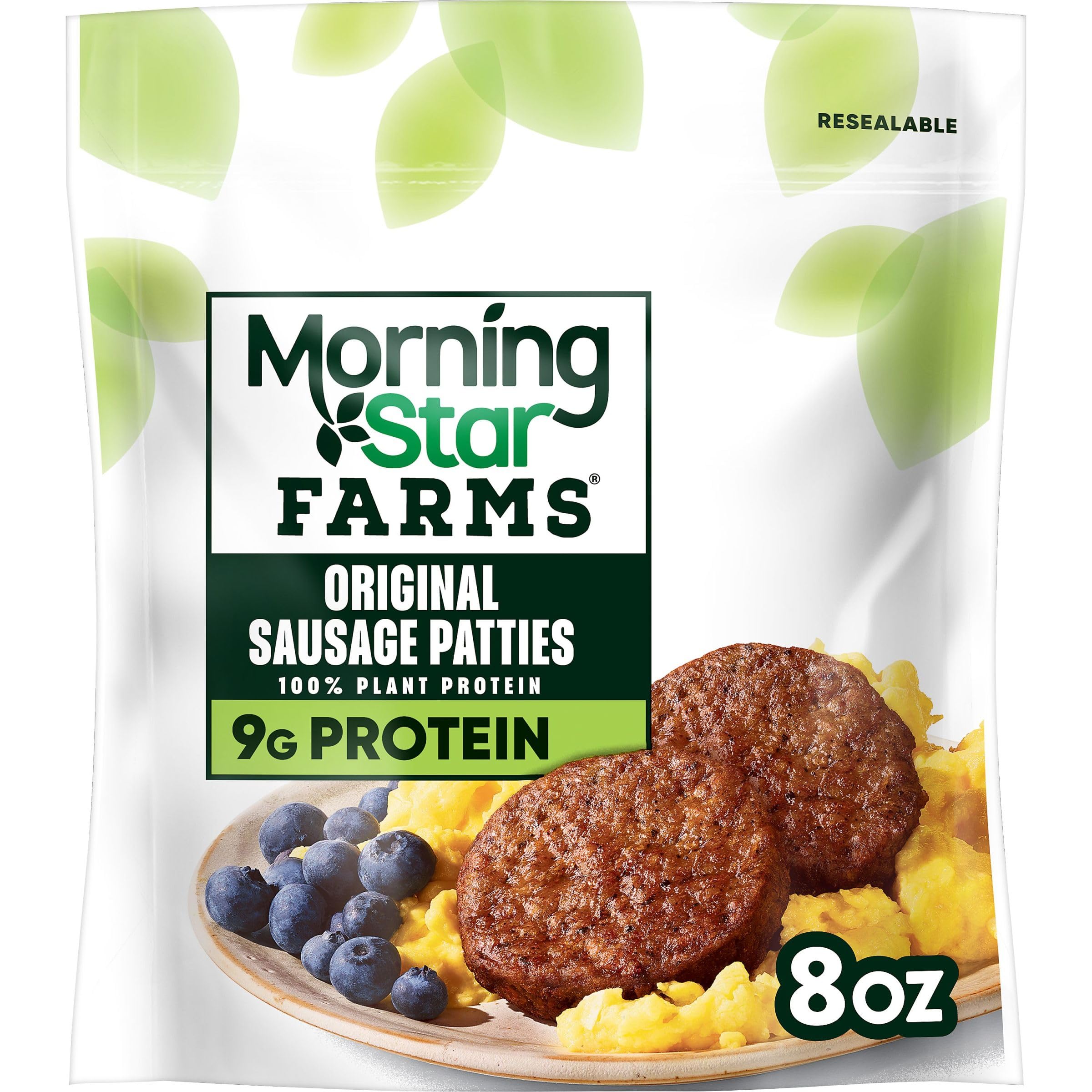 MorningStar Farms Plant Based Sausage Patties, Vegan Meat (6 Count)