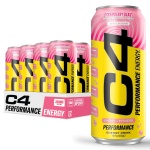 C4 Performance Energy Drink | Strawberry Blast | Zero Sugar Carbonated Preworkout Energy | 200mg Caffeine with Beta Alanine | 16 Fl Oz (12 Pack)