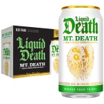 Liquid Death Soda-Flavored Sparkling Water - MT. DEATH, Less Sugar*, Huge Flavor, No Caffeine, No Artificial Sweeteners, 12 Fl Oz (Pack of 12)