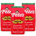 Low Carb, Protein Pasta Variety | Penne, Rotini, Elbow Macaroni with 17g Protein, 7g Carbs | Healthy, Keto Pasta Made in Italy | 3-Pack, 8oz - Pete’s Pasta