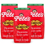 Low Carb, Protein Pasta | Elbow Macaroni with 17g Protein, 7g Carbs | Healthy, Keto Pasta Made in Italy | 3-Pack, 8oz - Pete’s Pasta