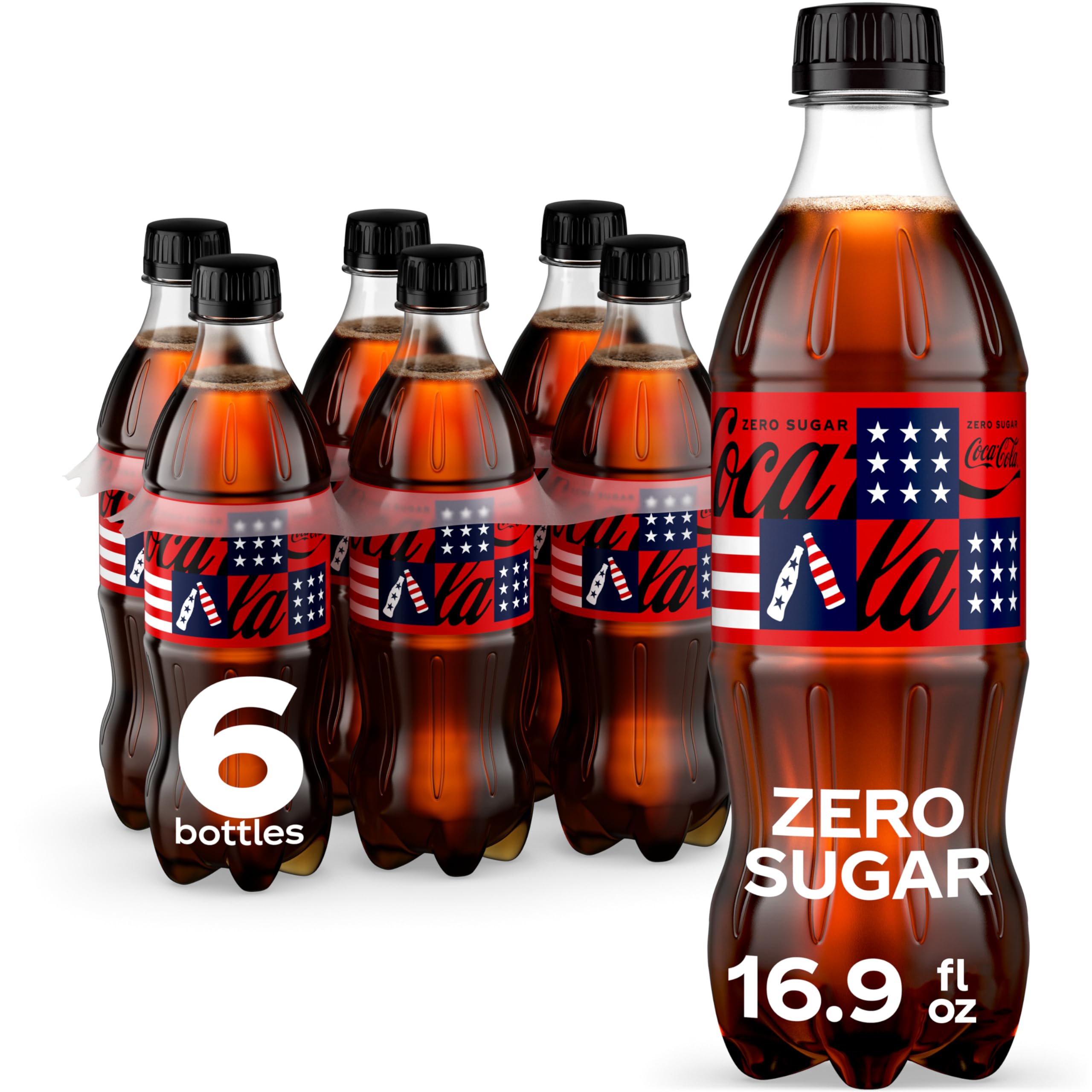 Coke Zero Sugar Diet Soda Soft Drink, 16.9 fl oz, 6 Pack