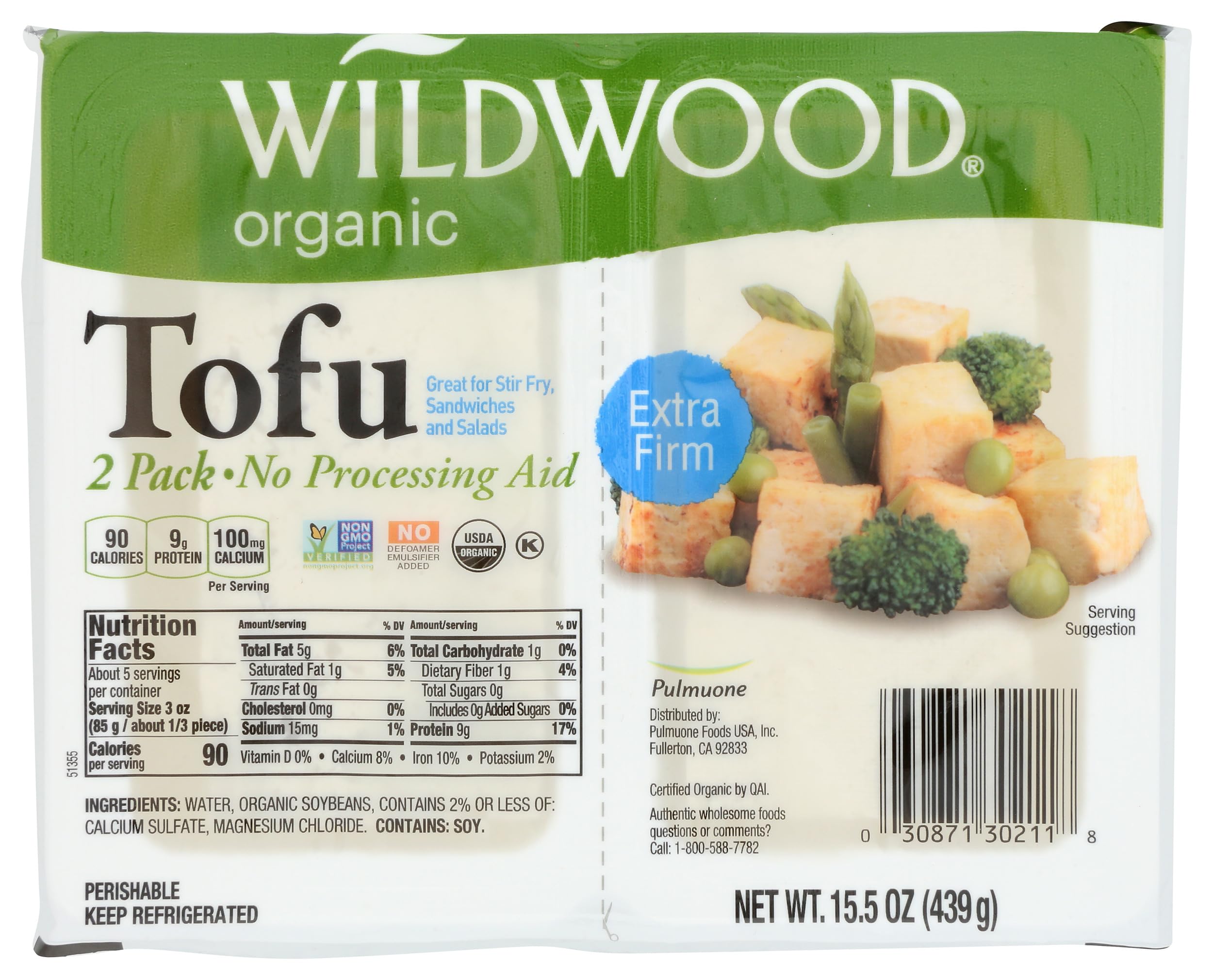 WILDWOOD Organic Extra Firm Twin Pack, 15.5 OZ